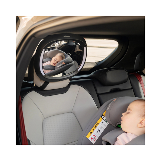 Espejo de asiento trasero con luz led kikkaboo