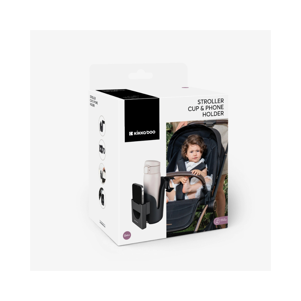 Portavasos para carrito con bolsillo para celular
