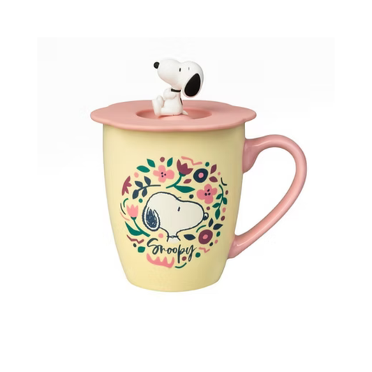 Taza Premium con tapa Snoopy