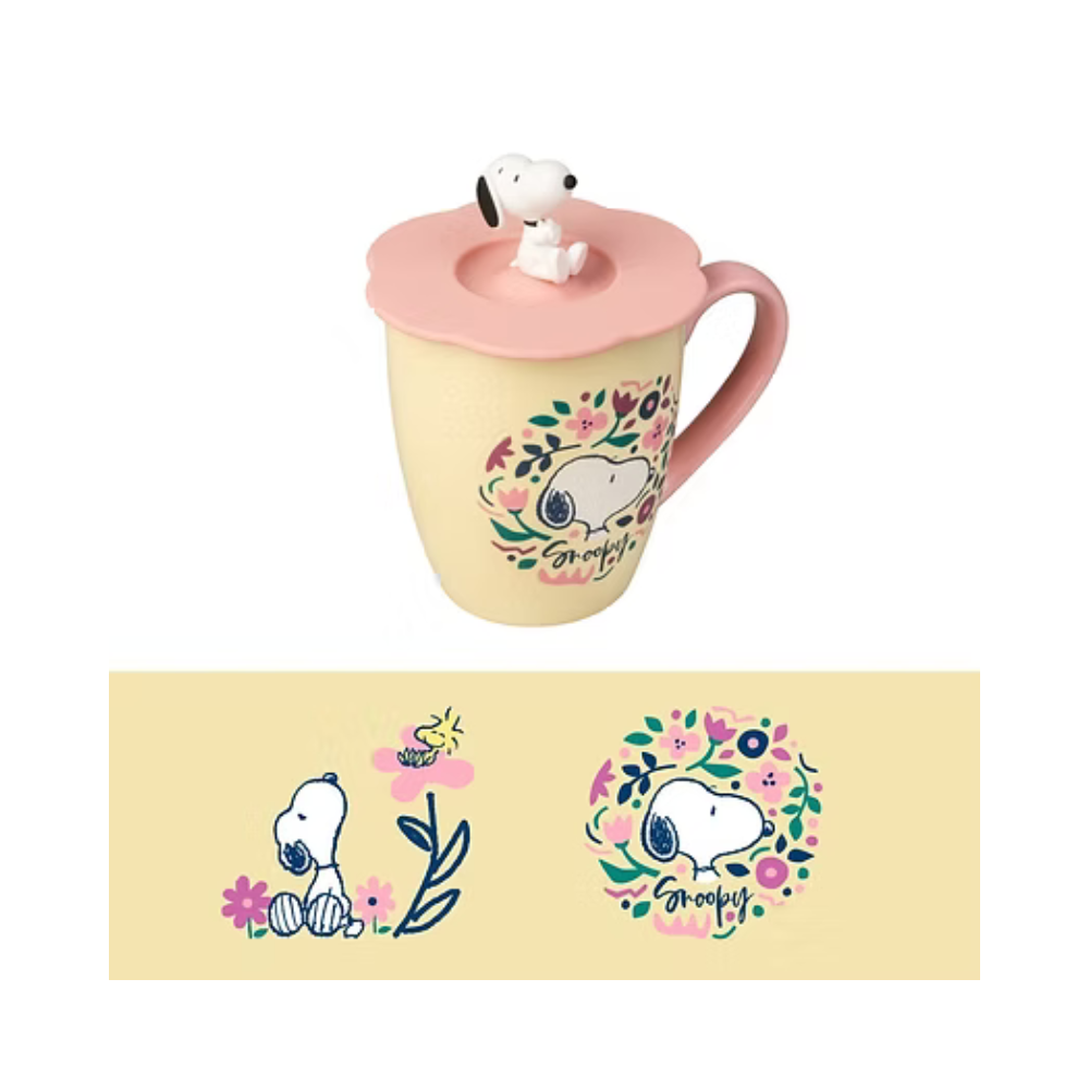 Taza Premium con tapa Snoopy