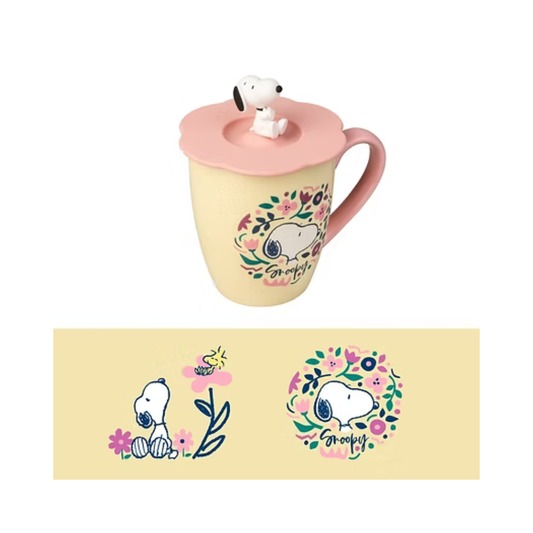 Taza Premium con tapa Snoopy