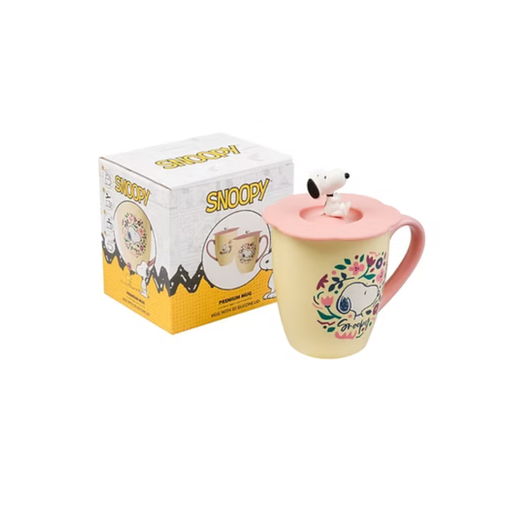 Taza Premium con tapa Snoopy