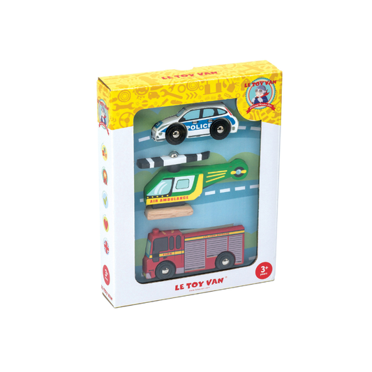 Set x3 vehículos de emergencia (le toy van)