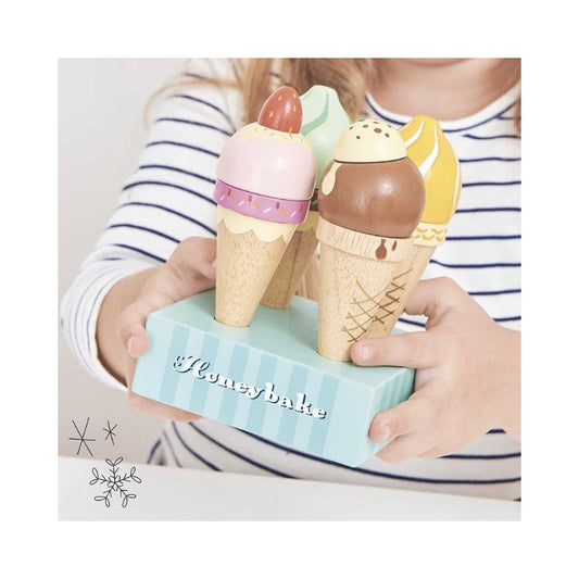 set x 4 cono de helados (le toy van)