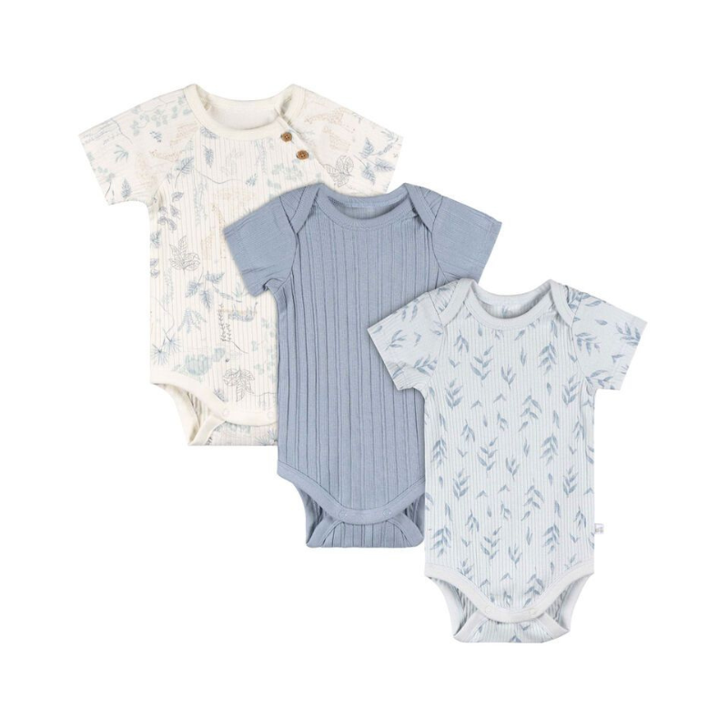 JUST BORN 3PC BODYS - JUNGLA AZUL