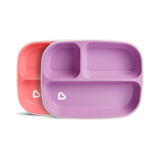 Pack x 2 piezas Platos Splash Grandes con Divisorias Verde/Azul