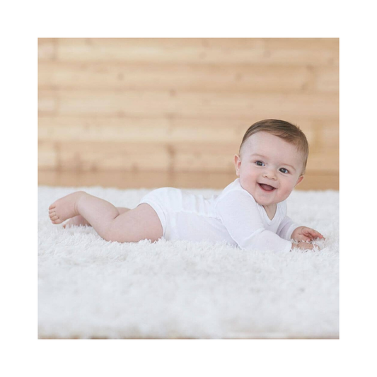 3pc Onesies® blancos mangas largas NB