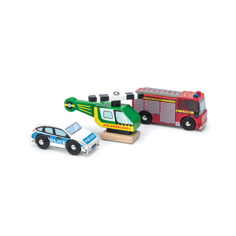Set x3 vehículos de emergencia (le toy van)