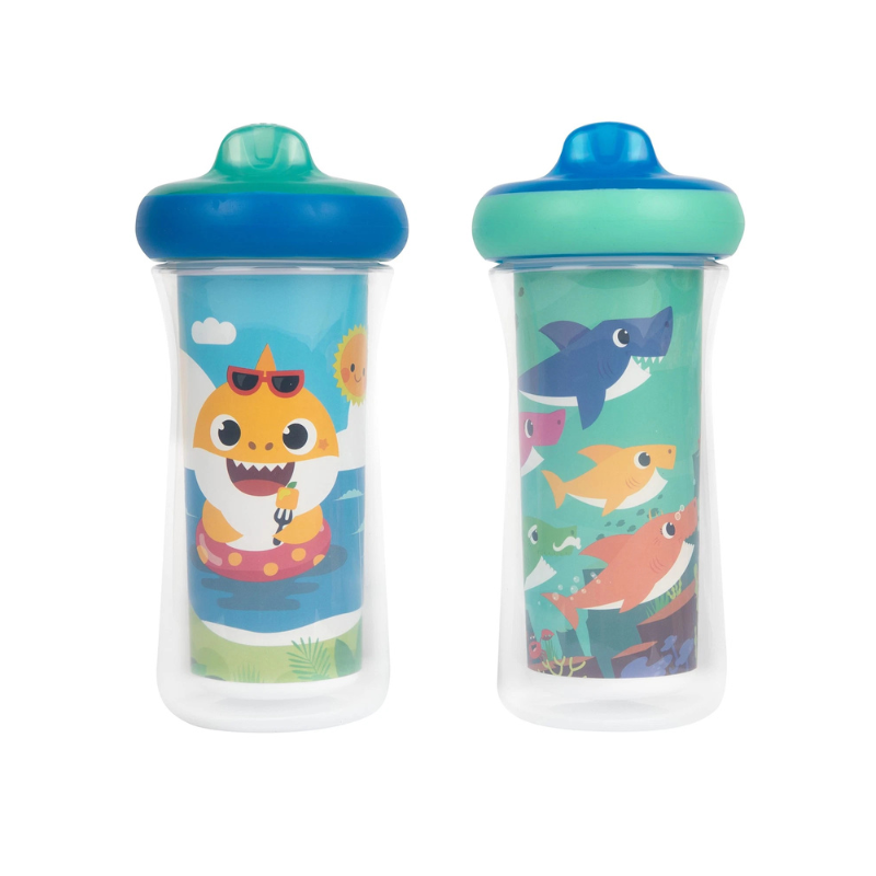 Vasito sippy baby shark x2