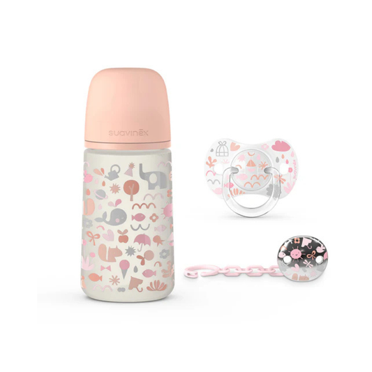 SET BIBERÓN 270+BROCHE+CHUPETE FIS 0/6 MEMO RS I3