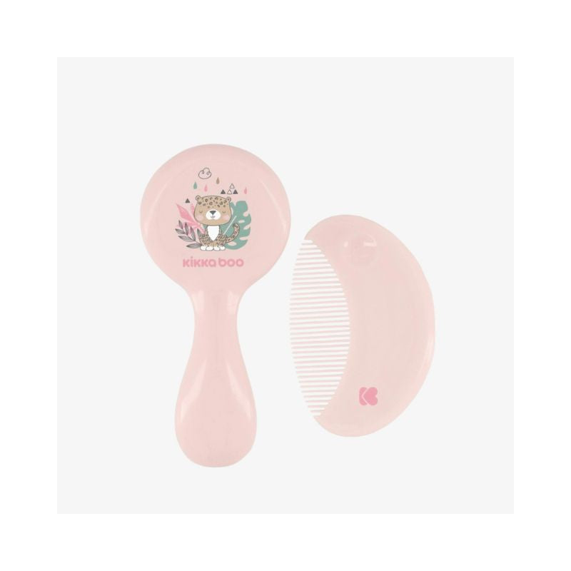 Peine y Cepillo de Cerdas Naturales Savanna Pink