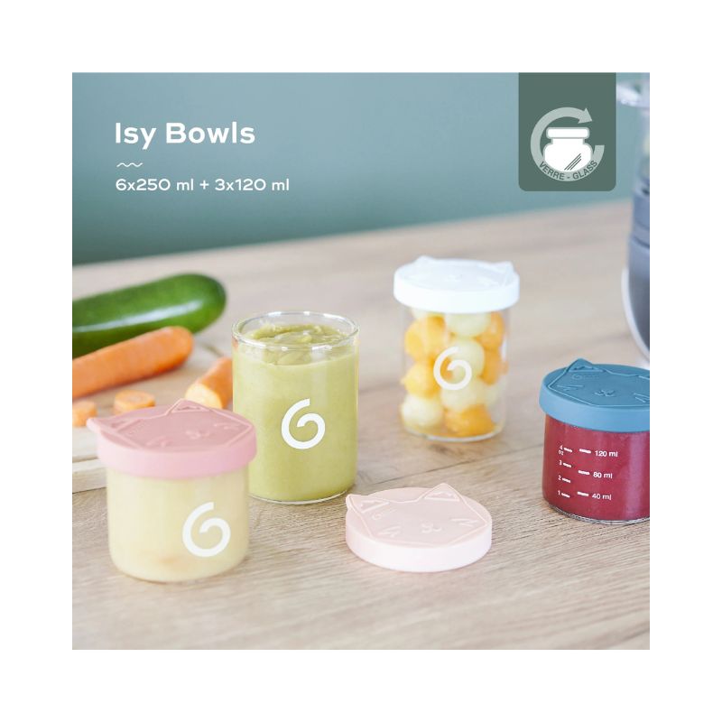 ISY BOWLS Multiset: 
3 x 120 ml + 6 x 250 ml