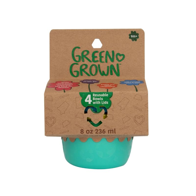 GREEN GROWN x4 Bowls para niños pequeños - Neutral