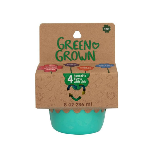 GREEN GROWN x4 Bowls para niños pequeños - Neutral