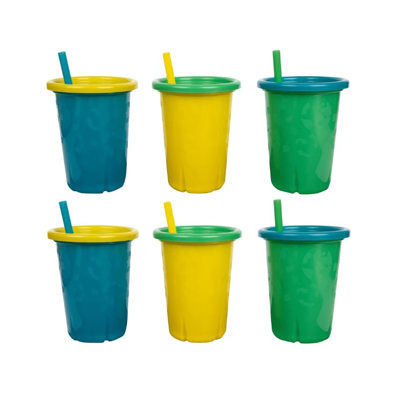 GREEN GROWN x3 vasos con pajita de 10oz - NEUTRAL