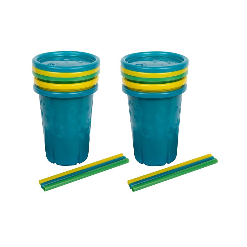GREEN GROWN x3 vasos con pajita de 10oz - NEUTRAL