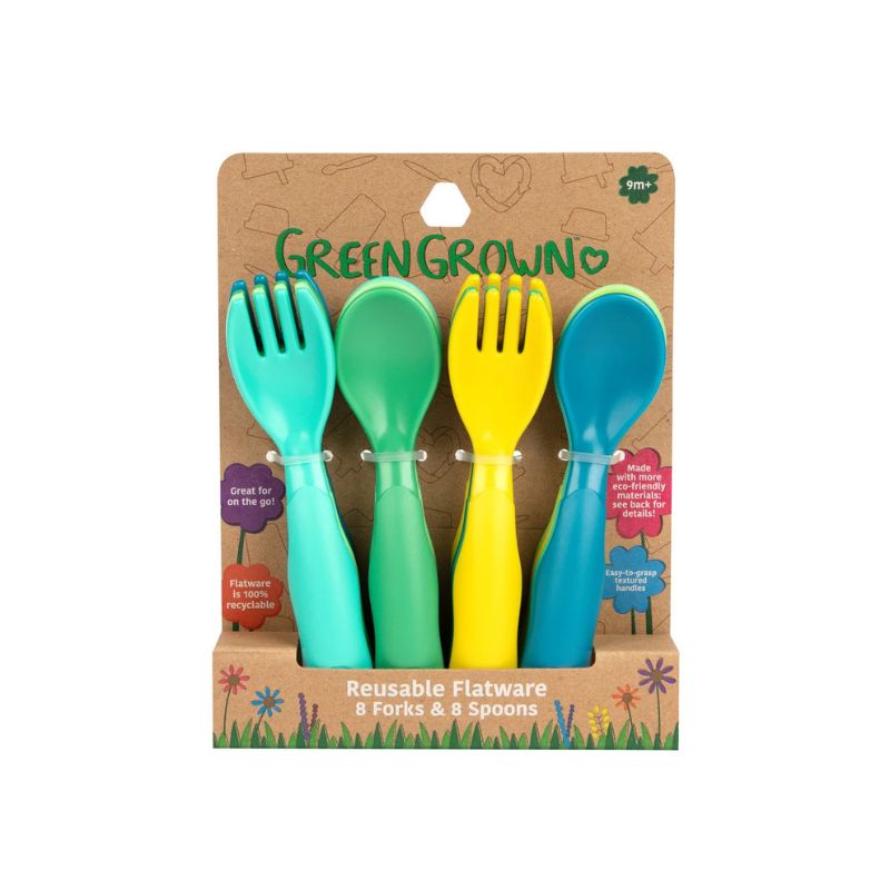Green Grown Set 16 Tenedores Y Cucharas - Neutral