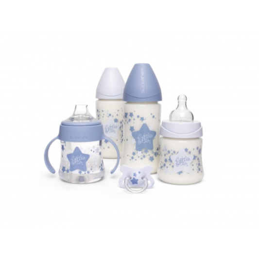 SET DE BIBERONES PARA REGALO PACK LITTLE STAR AZUL I3