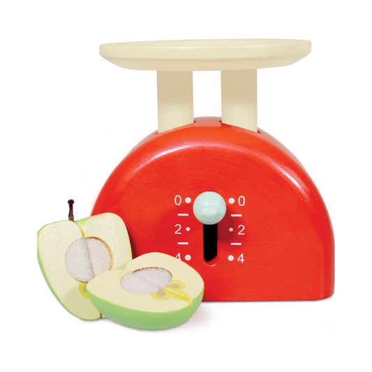 balanza de cocina con manzana (le toy van)