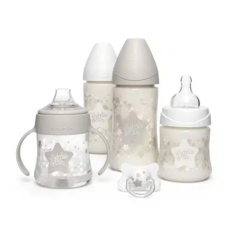 SET DE BIBERONES PARA REGALO LITTLE STAR BLANCO
