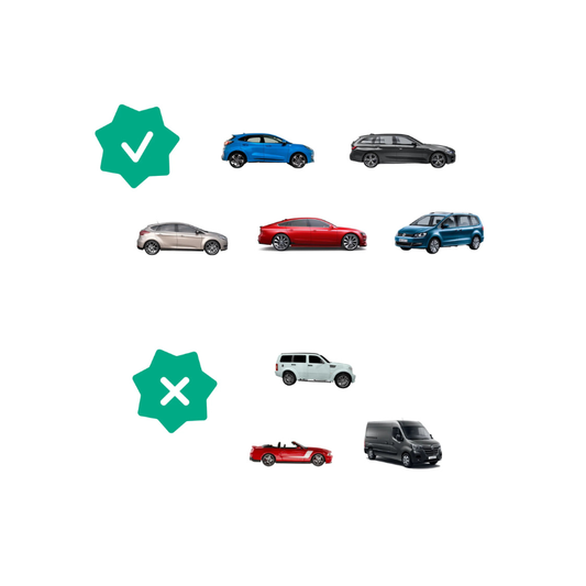 LOTE DE FUNDAS 
PARASOL PARA EL 
COCHE