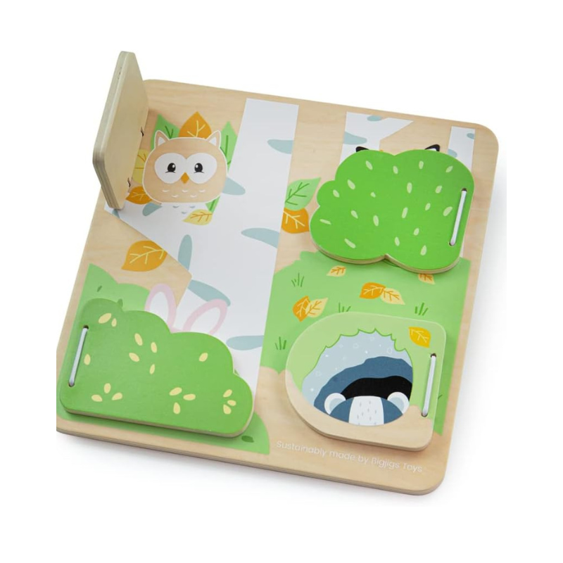 Puzzle hide and seek . Bosque (Bigjigs)