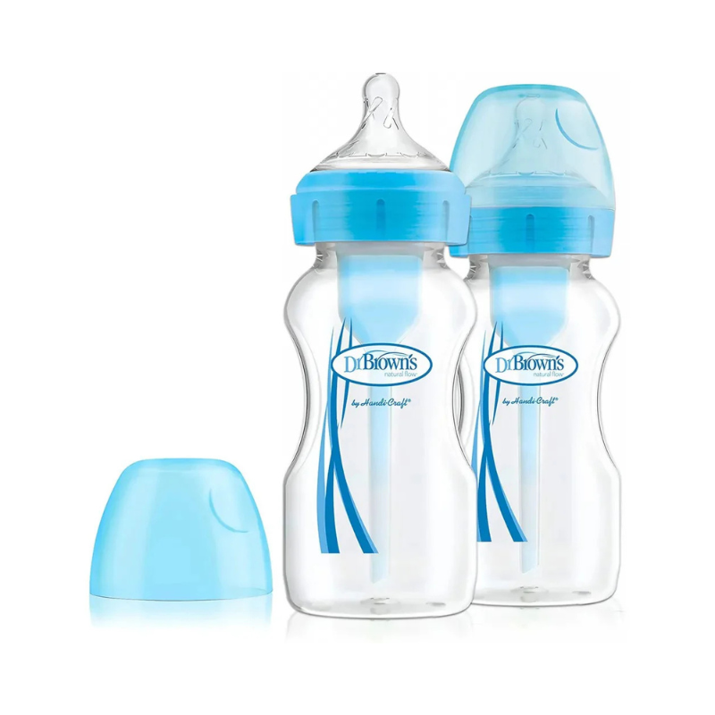 Biberon Dr. B 2x270ml boca ancha celeste