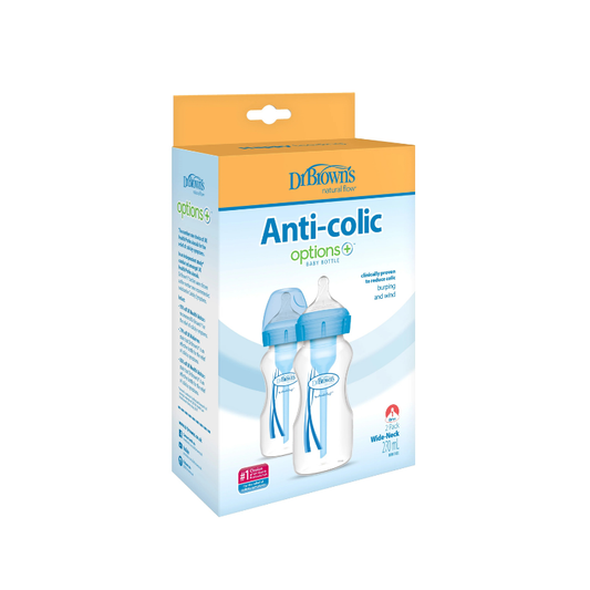 Biberon Dr. B 2x270ml boca ancha celeste