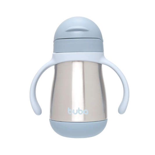 Vaso de Entrenamiento Termico c/ Pajita Azul 270ml