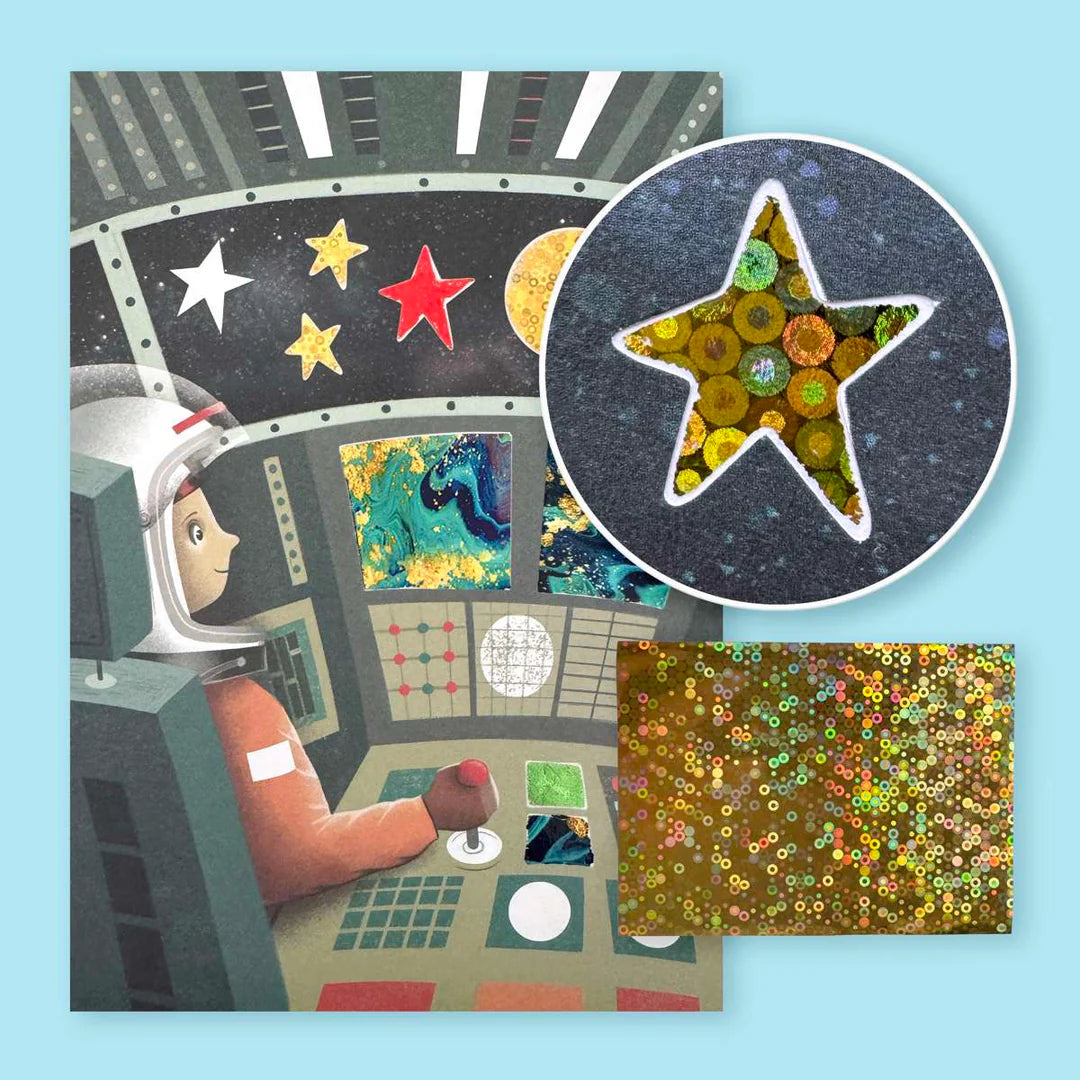 Arte con Láminas Brillantes – Aventuras Espaciales