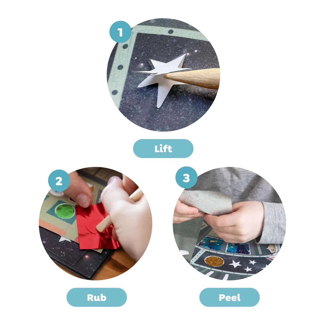 Arte con Láminas Brillantes – Aventuras Espaciales