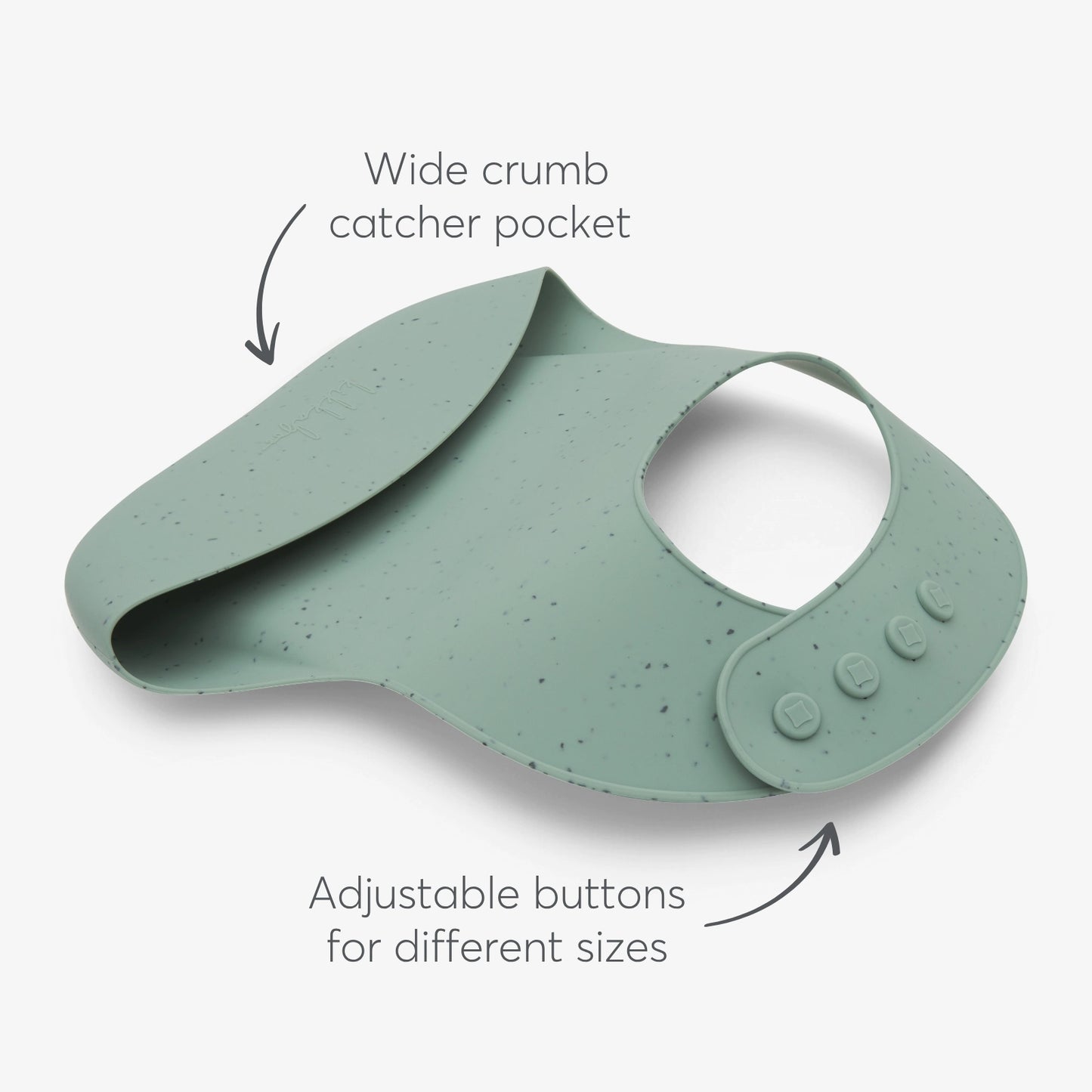Babero Platinum Silicone Sage