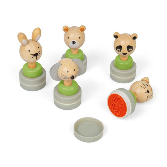 Sellos de madera con tinta