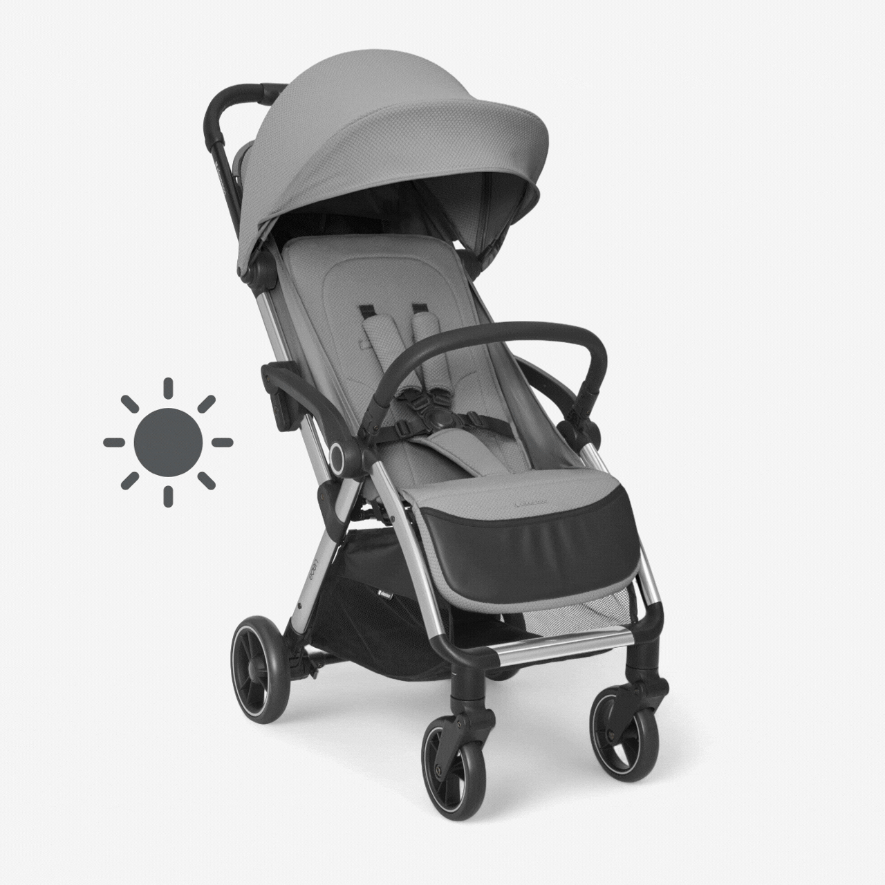 Carrito Eden gris autoplegable