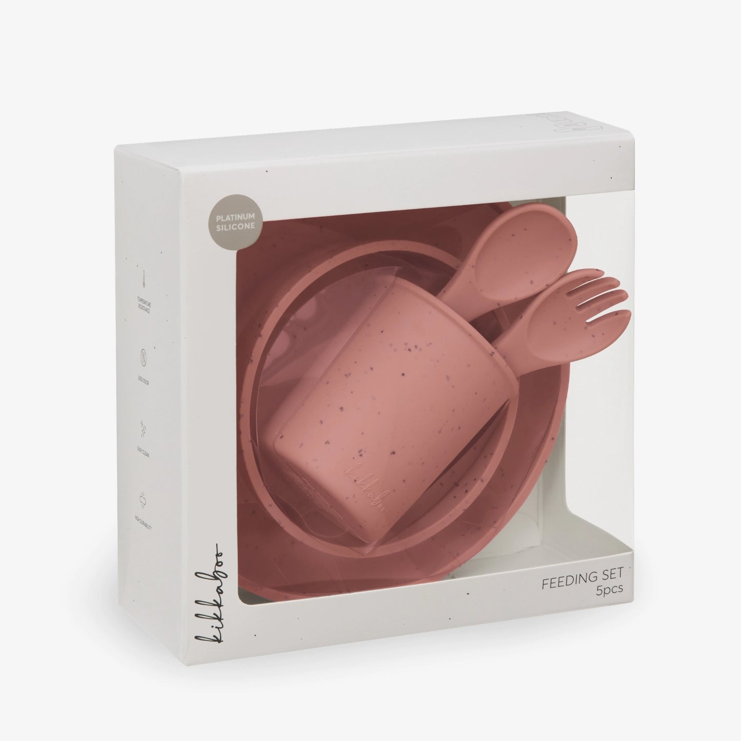 Set de Alimentación 5 Piezas de Silicona Platinum Blush