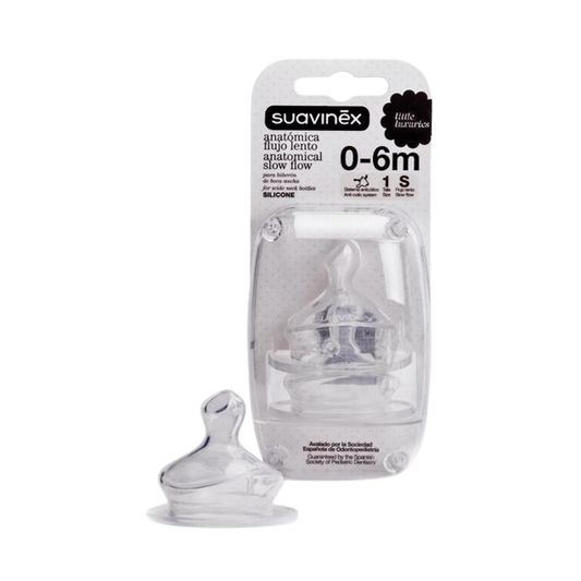TETINA ANATÓMICA SILICONA T1 FLUJO LENTO 2UDS